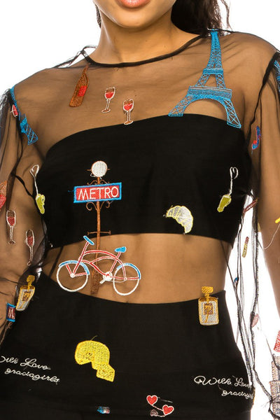 PARIS - Mesh Tulle Blouse