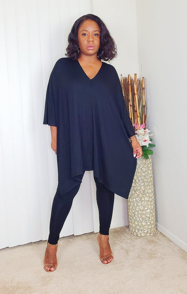 GOOD VIBE - Cape Top Set (Black)
