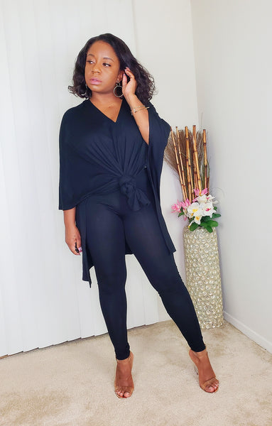 GOOD VIBE - Cape Top Set (Black)