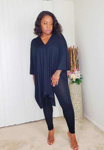 GOOD VIBE - Cape Top Set (Black)