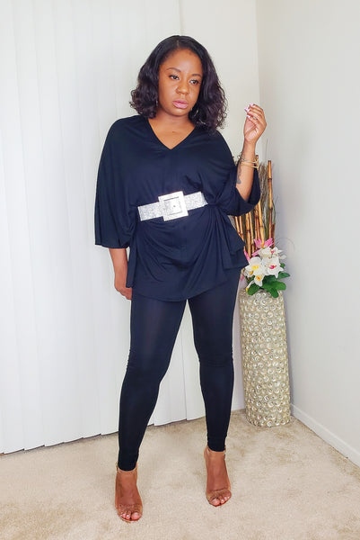GOOD VIBE - Cape Top Set (Black)