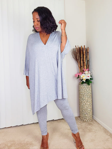GOOD VIBE - Cape Top Set (Gray)