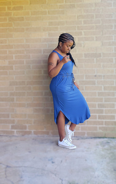 EBONY - Drawstring Tank Dress