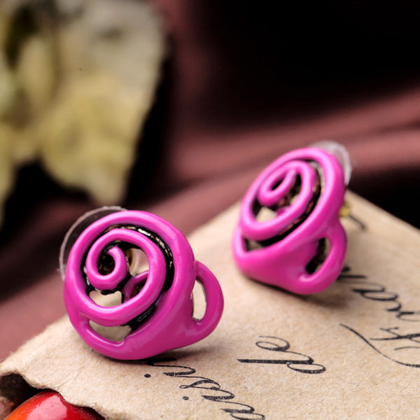 BRYNN - Abstract Rose Studs