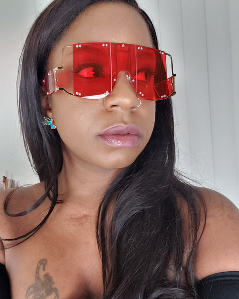 Oversized -shades-red