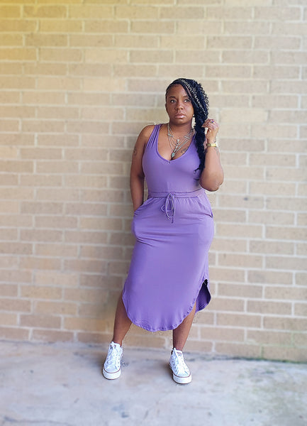 EBONY - Drawstring Tank Dress