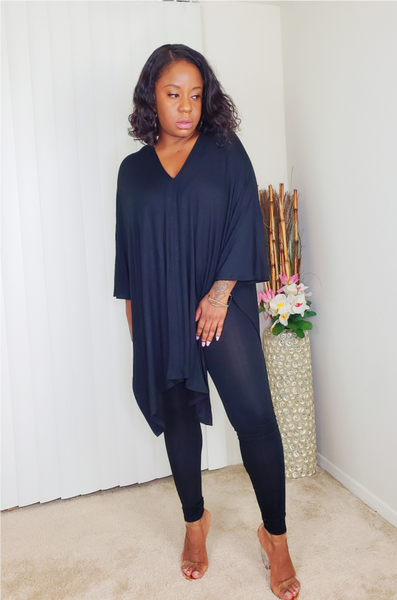 GOOD VIBE - Cape Top Set (Black)