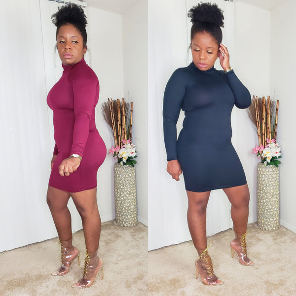 COMEBACK - Turtleneck Mini Dress