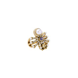RONIE - Spider Skull Pearl Ring