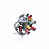 DEENA - Pearl Color Splash Ring