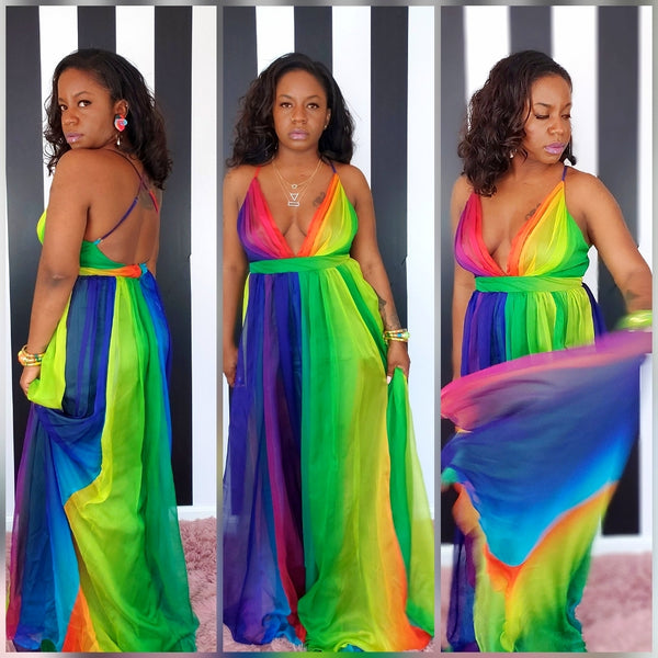 KIMA - Rainbow Maxi Dress