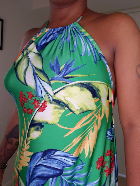 PARADISE - Tropical Maxi Dress