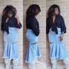 Peplum-Denim-Skirt